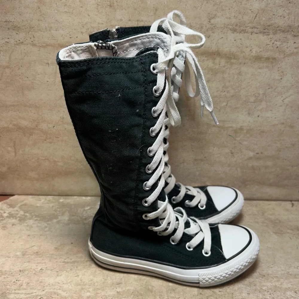 Converse Chuck Taylor All Star XX-Hi‎ Knee High Black Canvas Junior 12 614985F